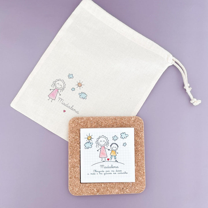 Azulejo com mensagem personalizada (Presente para Docentes, Educadoras, Auxiliares) - Cutxi Cutxi - Presentes Personalizados