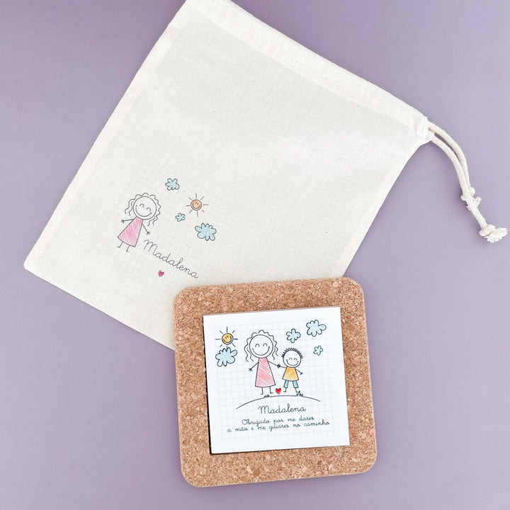 Azulejo com mensagem personalizada (Presente para Docentes, Educadoras, Auxiliares) - Cutxi Cutxi - Presentes Personalizados