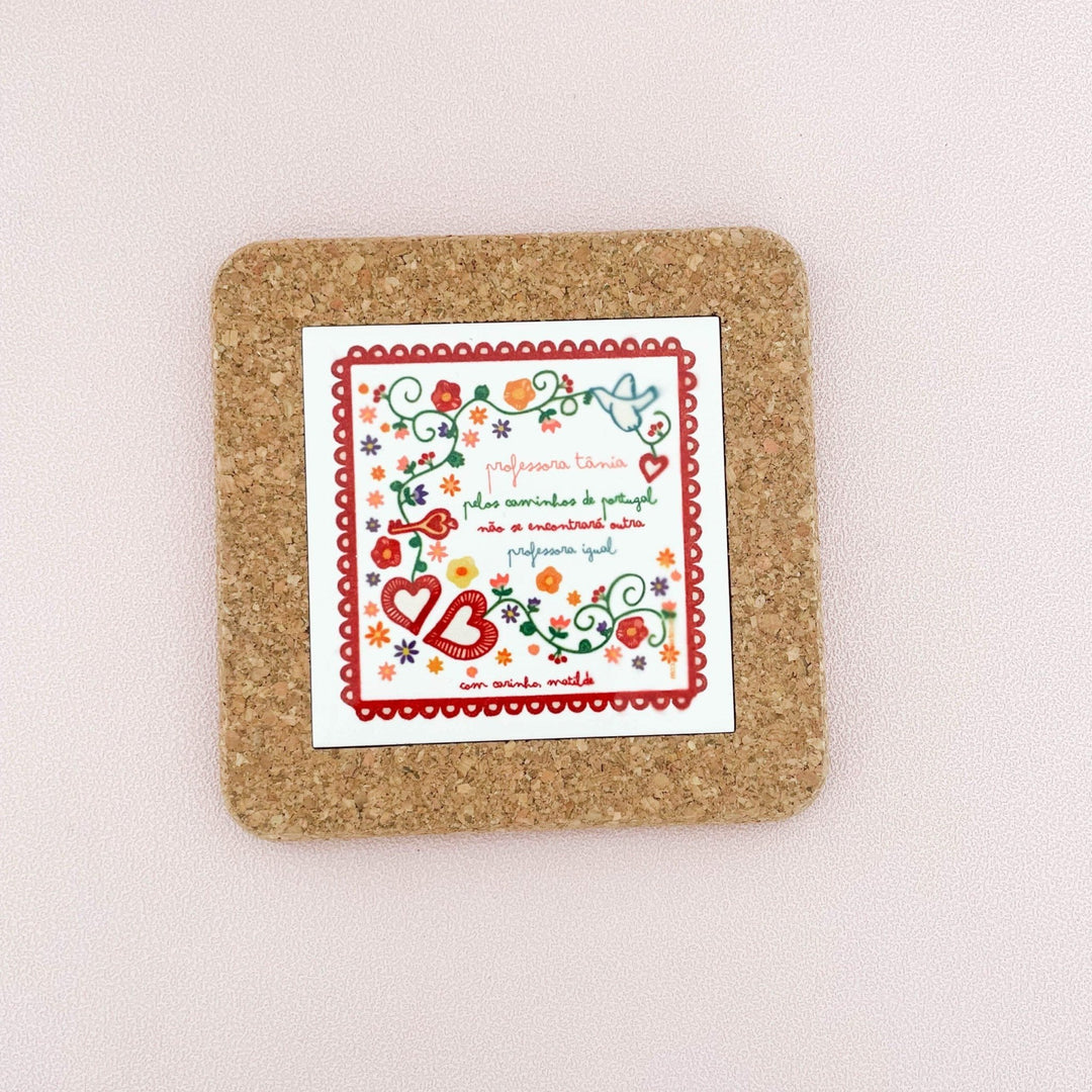 Azulejo com mensagem personalizada (Presente para Docentes, Educadoras, Auxiliares) - Cutxi Cutxi - Presentes Personalizados