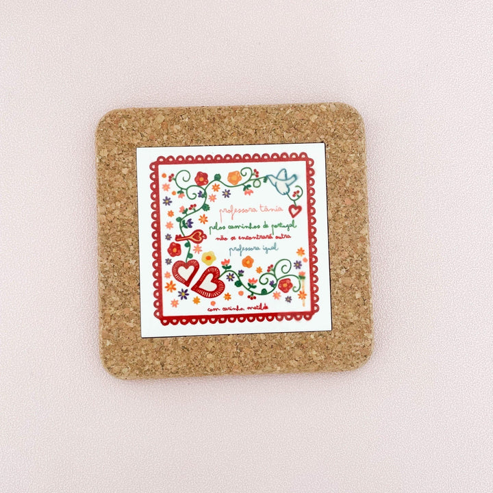 Azulejo com mensagem personalizada (Presente para Docentes, Educadoras, Auxiliares) - Cutxi Cutxi - Presentes Personalizados