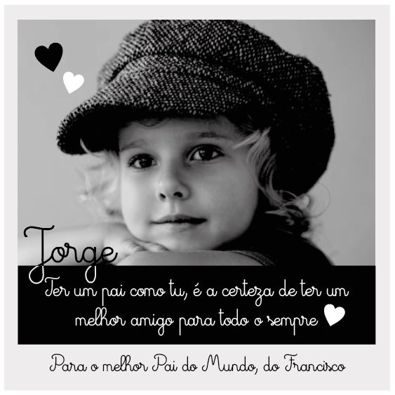 Azulejo com fotografia e mensagem personalizada | Presente para Pai