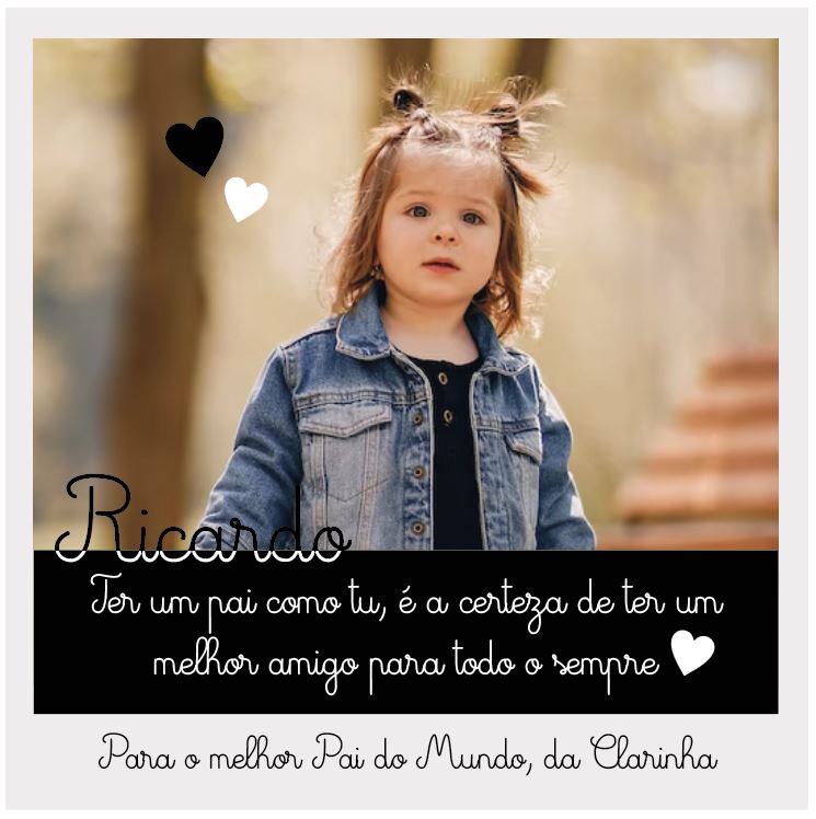 Azulejo com fotografia e mensagem personalizada | Presente para Pai