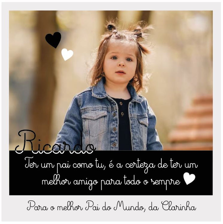 Azulejo com fotografia e mensagem personalizada | Presente para Pai