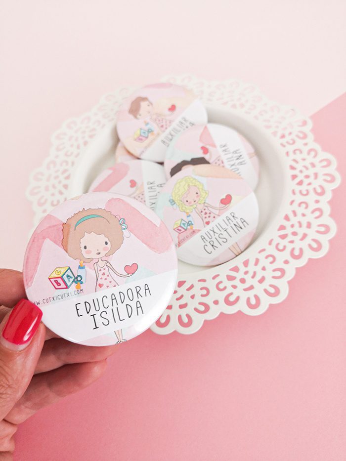 Crachá, Iman, Porta chaves Personalizado com ilustração - Profissões