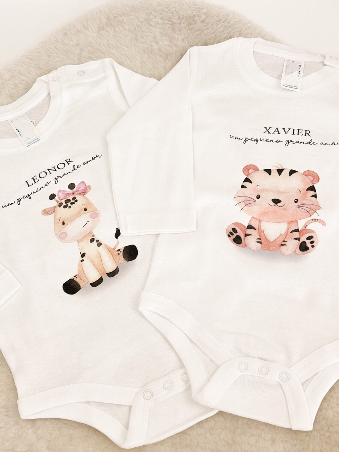 Body Animal Fofinho com Nome - Cutxi Cutxi - Presentes Personalizados