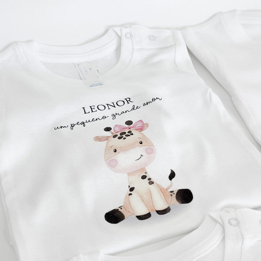 Body Animal Fofinho com Nome - Cutxi Cutxi - Presentes Personalizados