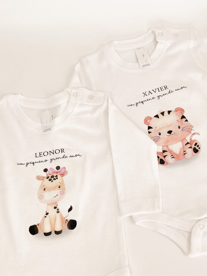 Body Animal Fofinho com Nome - Cutxi Cutxi - Presentes Personalizados
