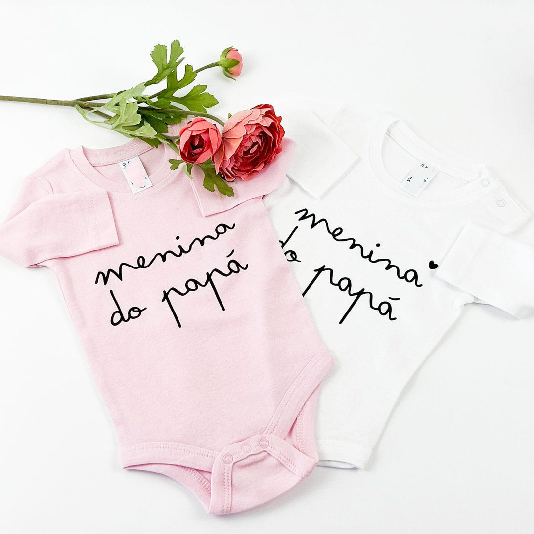 Body Menina... da mamã, do papá, da avó, do avô... - Cutxi Cutxi - Presentes Personalizados