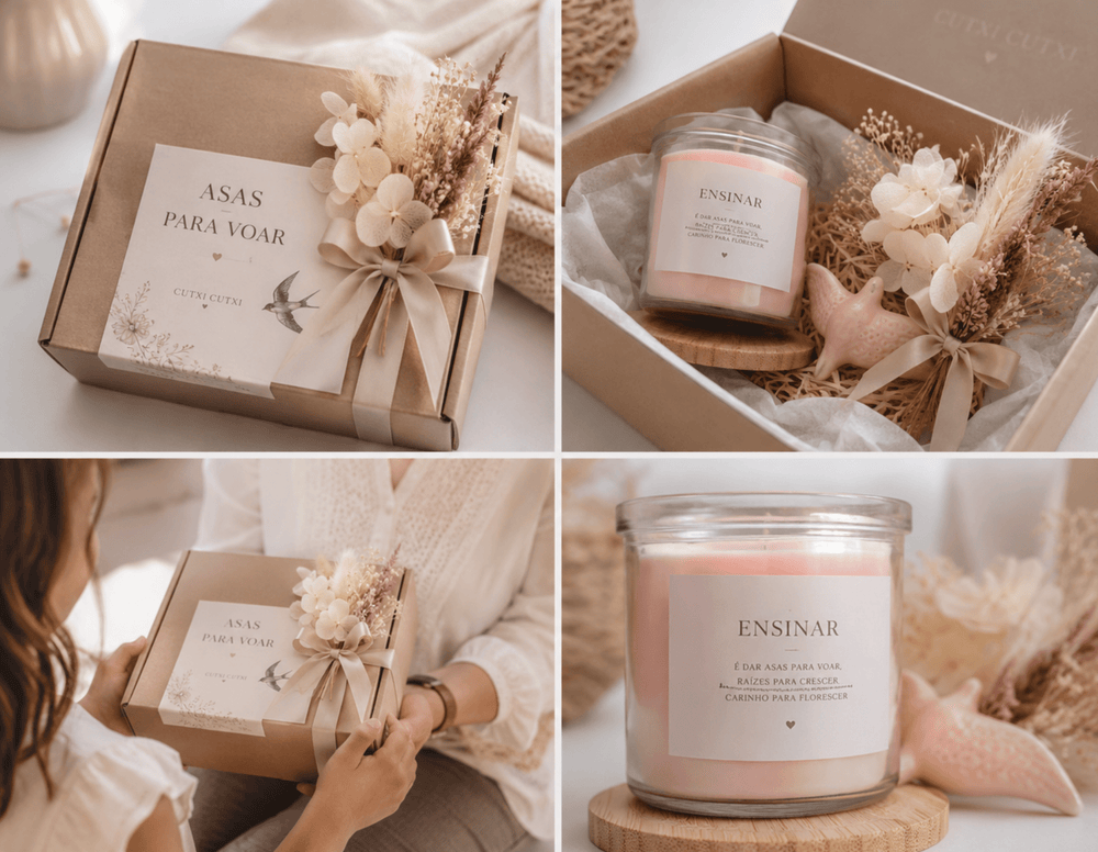 Box Asas para Voar | Presente para Quem Ensina com o Coração - Cutxi Cutxi - Presentes Personalizados