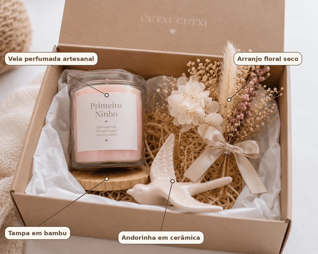 Box Primeiro Ninho | Presente de Nascimento para Bebé e Nova Mamã