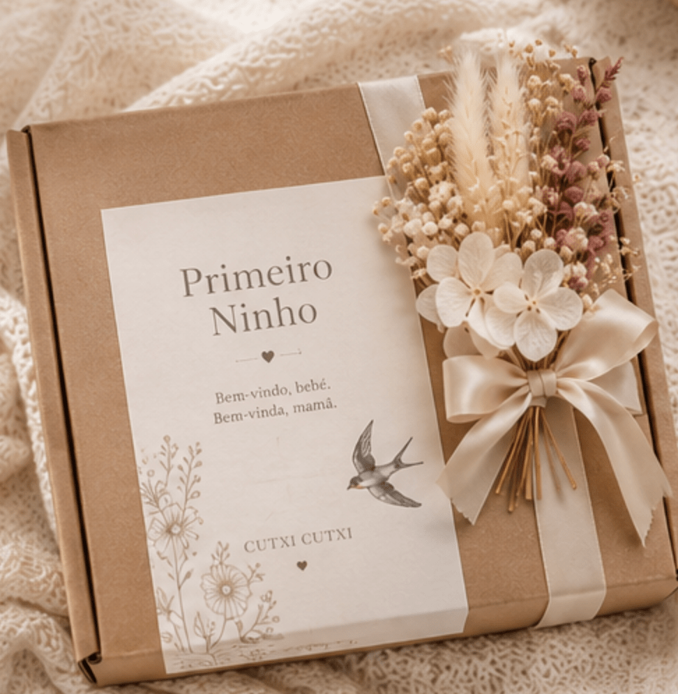 Box Primeiro Ninho | Presente de Nascimento para Bebé e Nova Mamã - Cutxi Cutxi - Presentes Personalizados