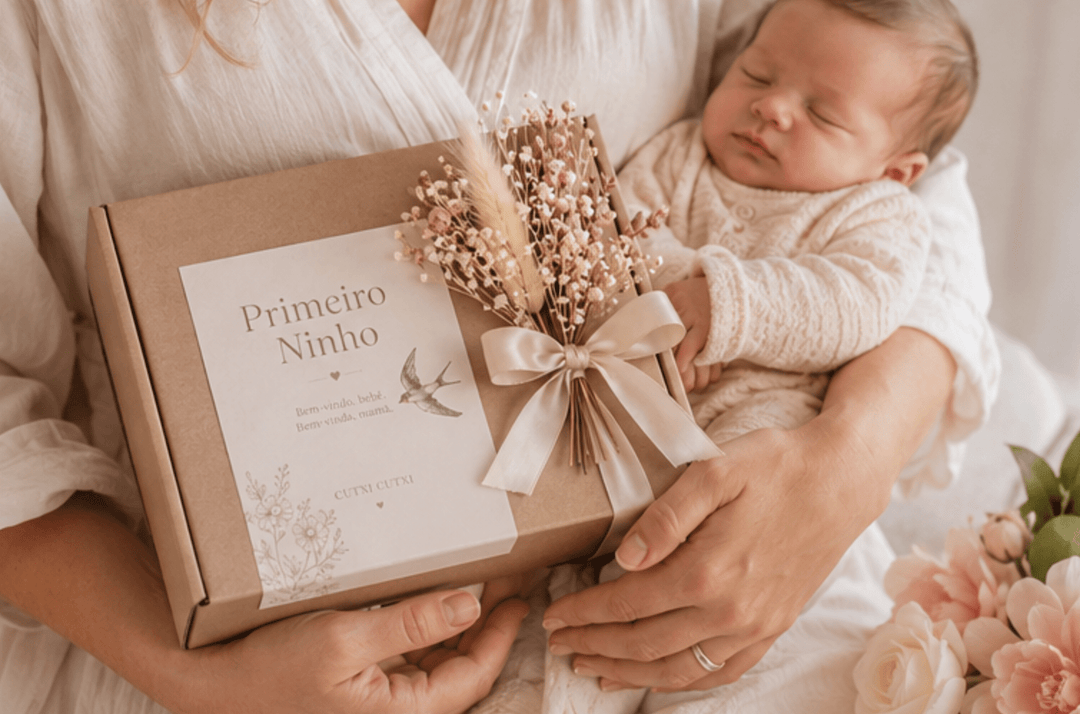 Box Primeiro Ninho | Presente de Nascimento para Bebé e Nova Mamã - Cutxi Cutxi - Presentes Personalizados