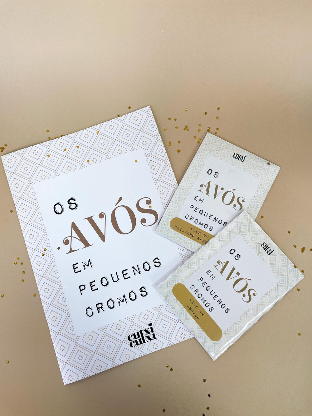 Caderneta para os AVÓS em pequenos cromos - Cutxi Cutxi - Presentes Personalizados