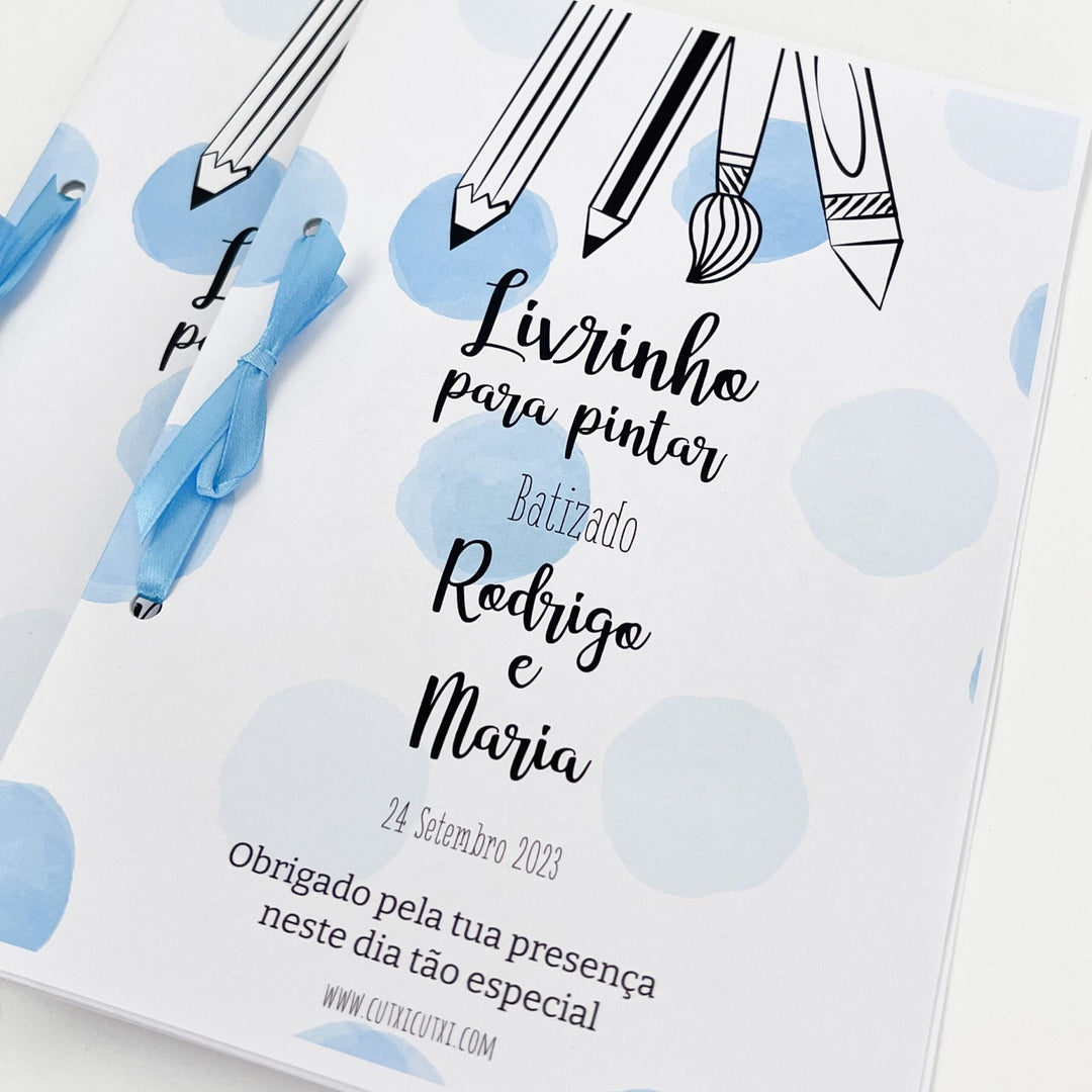 Caderninhos para Pintar Cutxi Cutxi (Ofertas de Aniversário, Batizados) - Cutxi Cutxi - Presentes Personalizados