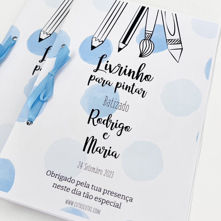 Caderninhos para Pintar Cutxi Cutxi (Ofertas de Aniversário, Batizados) - Cutxi Cutxi - Presentes Personalizados