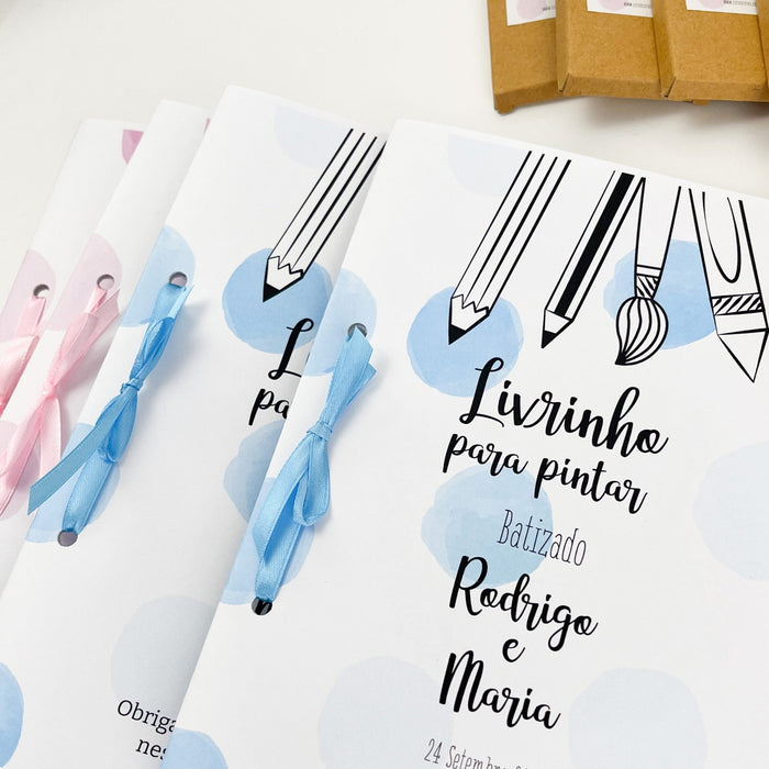 Caderninhos para Pintar Cutxi Cutxi (Ofertas de Aniversário, Batizados) - Cutxi Cutxi - Presentes Personalizados