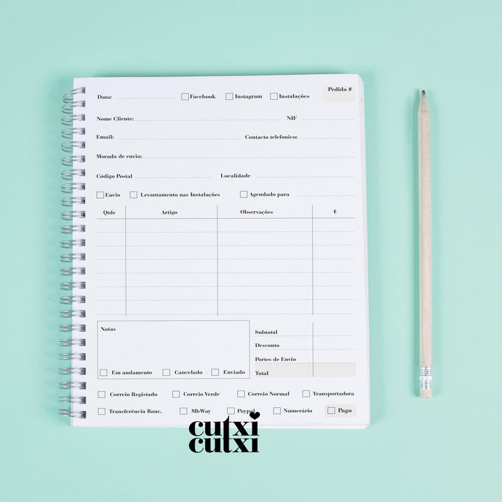 Super Caderno de encomendas A5