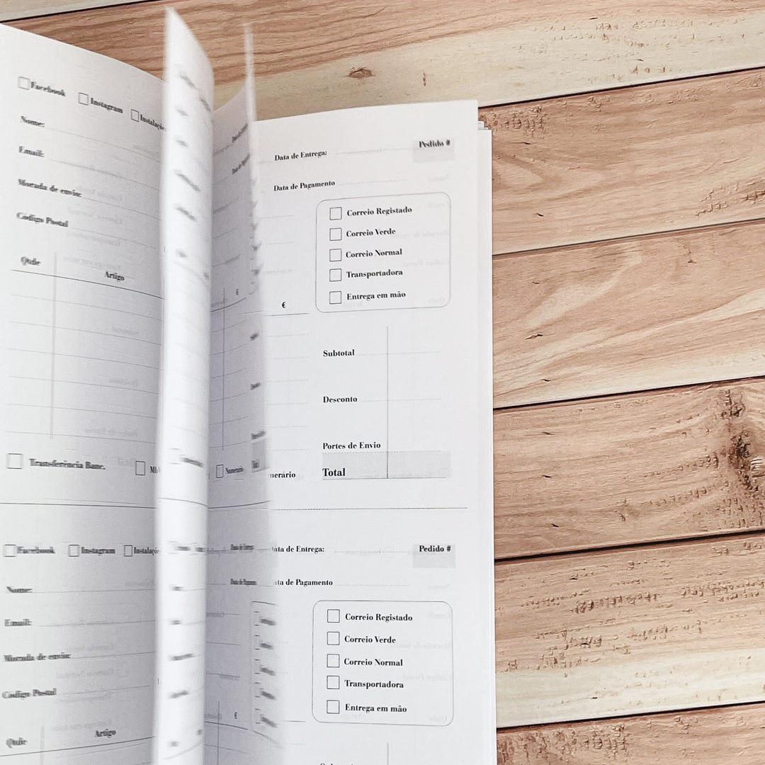 Caderno de encomendas A4