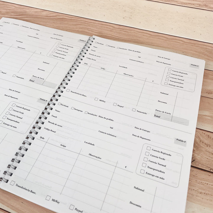 Caderno de encomendas A4