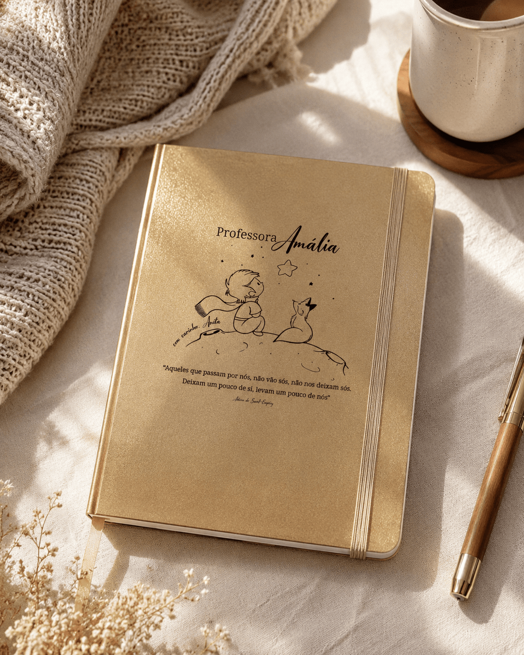 Caderno personalizado O Principezinho - Cutxi Cutxi - Presentes Personalizados