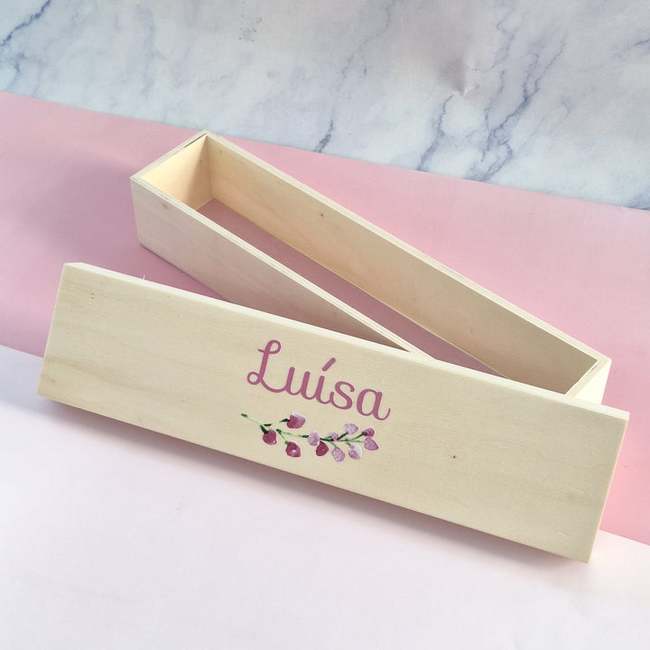 Caixa Batizado DELUX NATURE para vela - Cutxi Cutxi - Presentes Personalizados