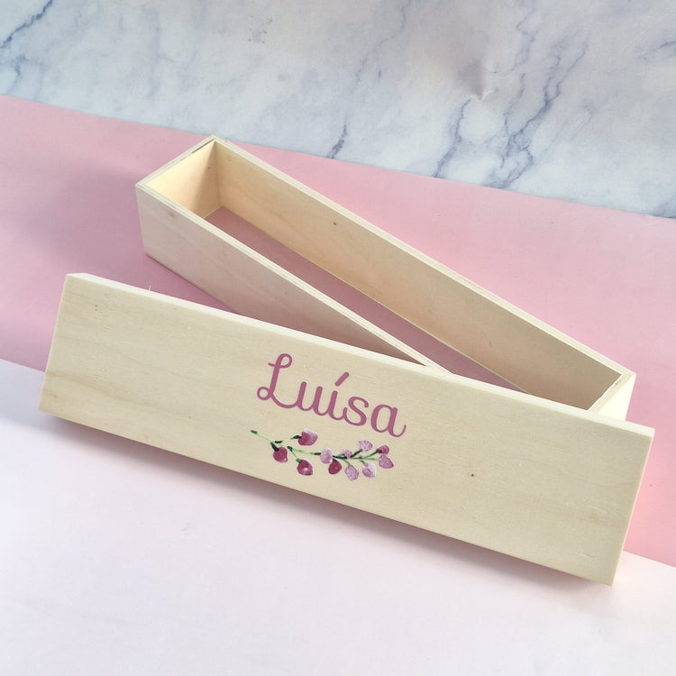 Caixa Batizado DELUX NATURE para vela - Cutxi Cutxi - Presentes Personalizados