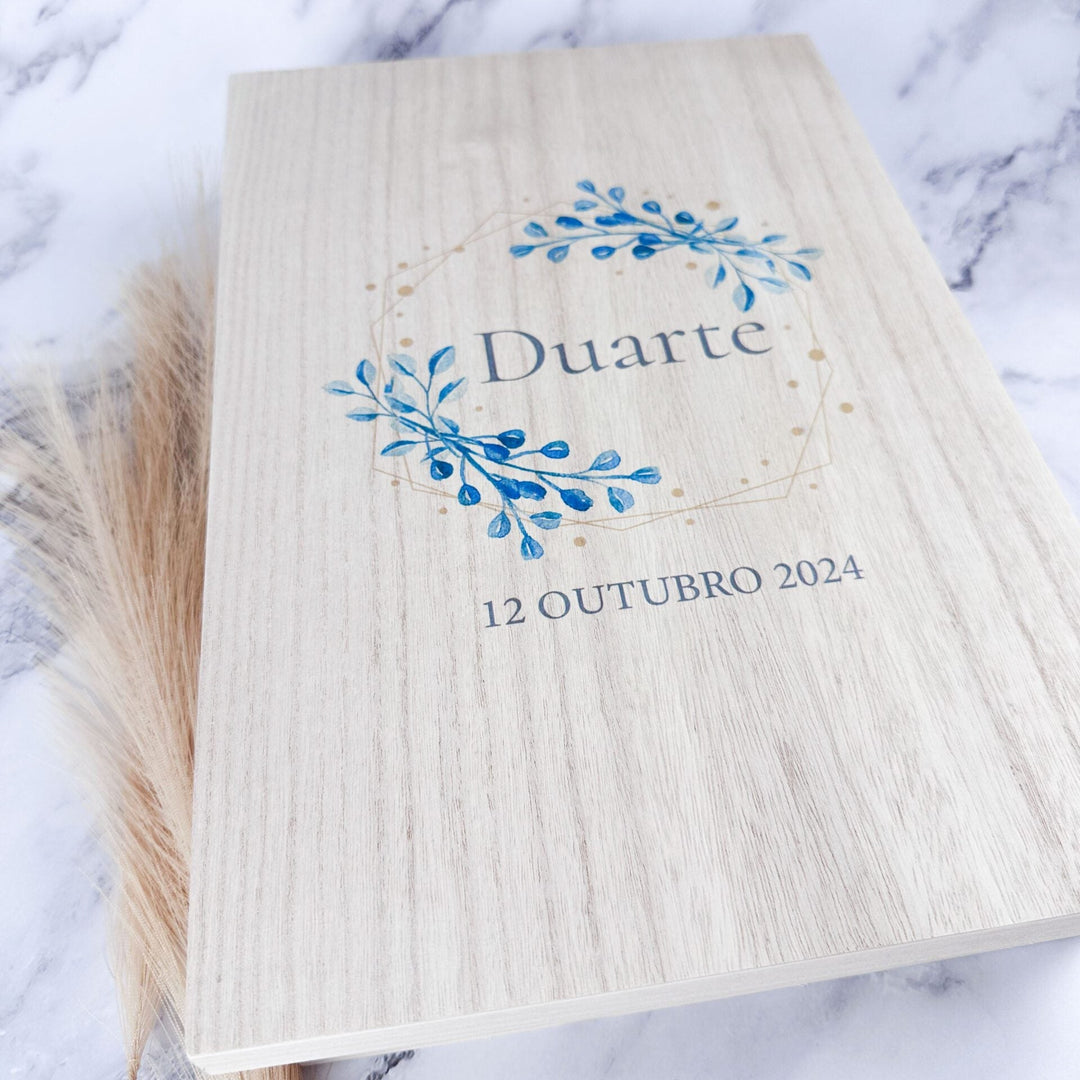 Caixa Batizado DELUX NATURE para vela toalha e concha - Cutxi Cutxi - Presentes Personalizados
