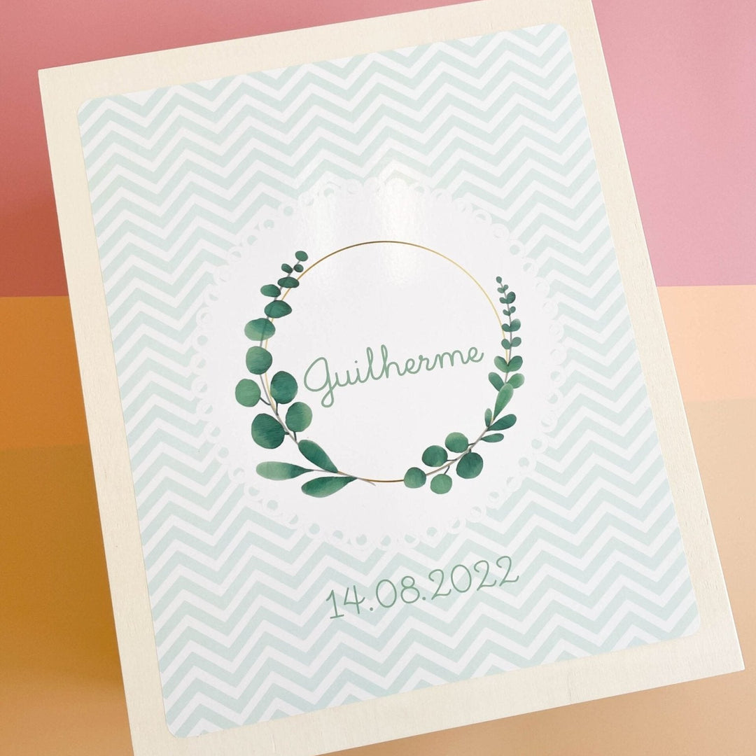Caixa Batizado Ilustração para Vela Toalha Concha Roupinha - Cutxi Cutxi - Presentes Personalizados