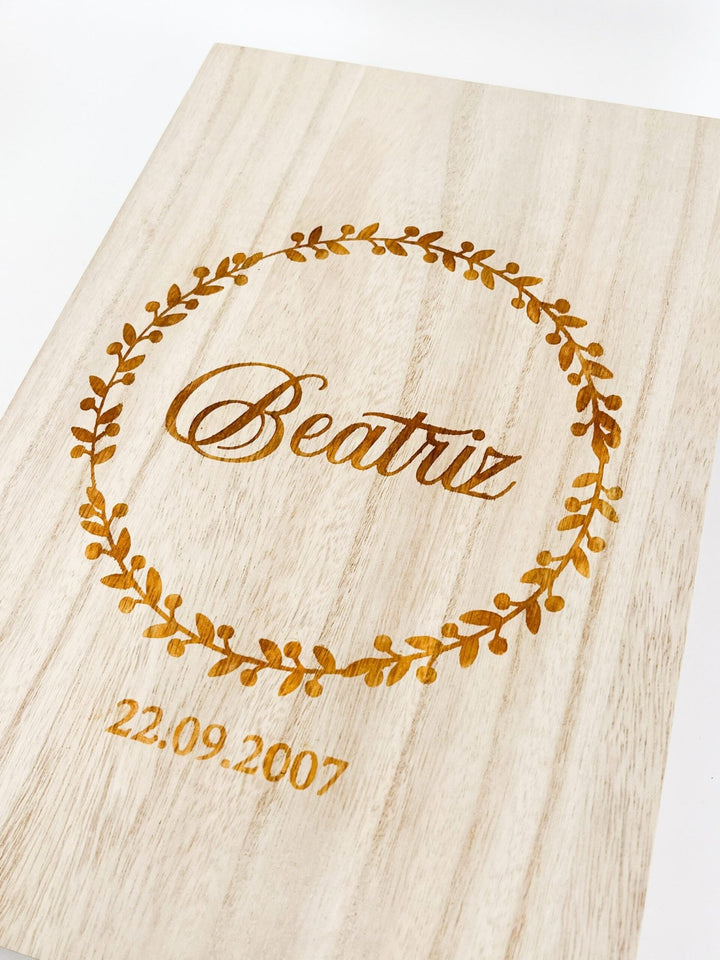 Caixa Batizado NATURE PREMIUM para vela toalha e concha - Cutxi Cutxi - Presentes Personalizados