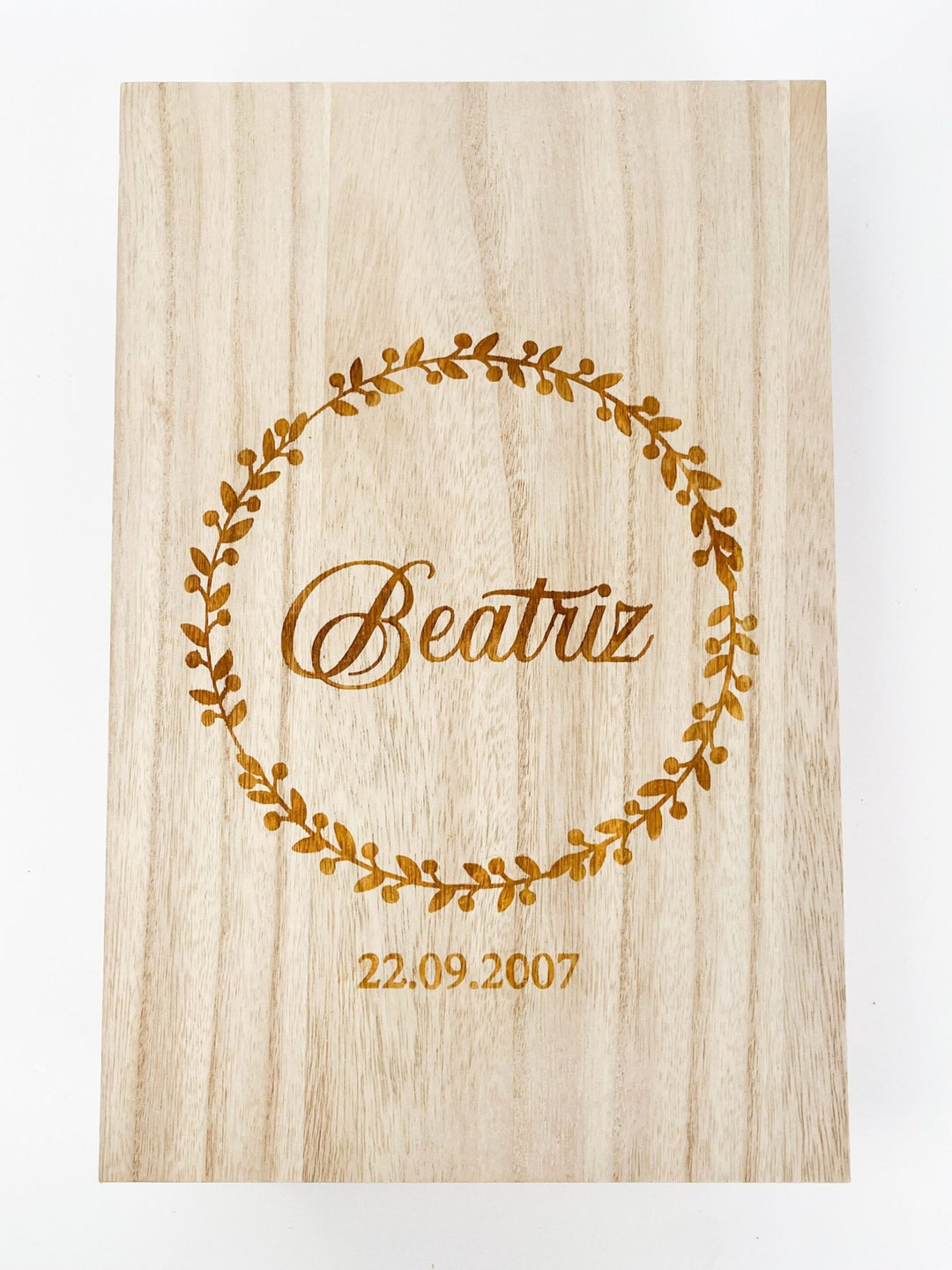 Caixa Batizado NATURE PREMIUM para vela toalha e concha - Cutxi Cutxi - Presentes Personalizados