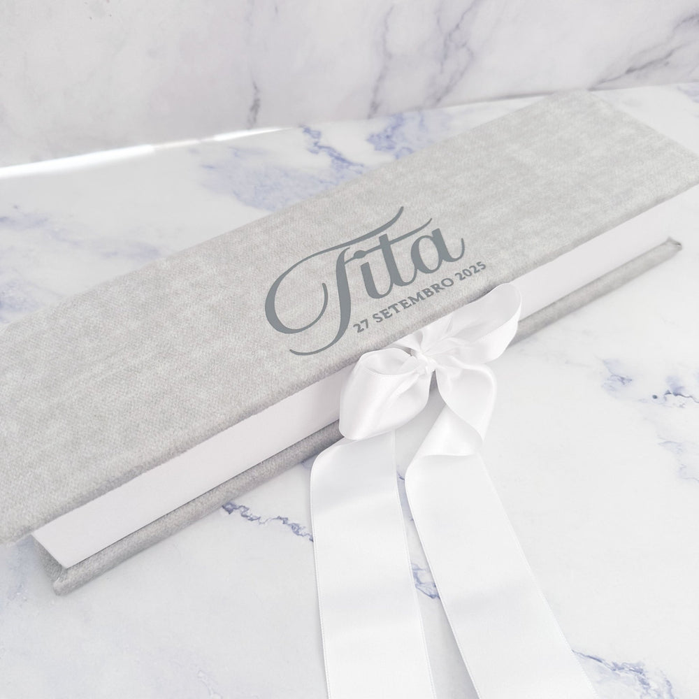 Caixa Batizado VELUDO PREMIUM para Vela - Cutxi Cutxi - Presentes Personalizados