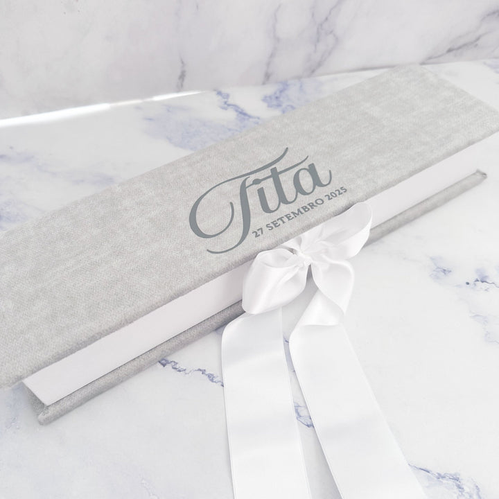 Caixa Batizado VELUDO PREMIUM para Vela - Cutxi Cutxi - Presentes Personalizados