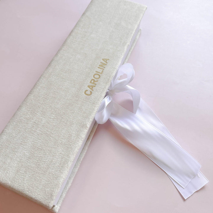 Caixa Batizado VELUDO PREMIUM para Vela - Cutxi Cutxi - Presentes Personalizados