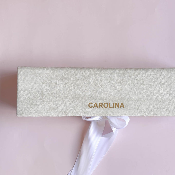 Caixa Batizado VELUDO PREMIUM para Vela - Cutxi Cutxi - Presentes Personalizados