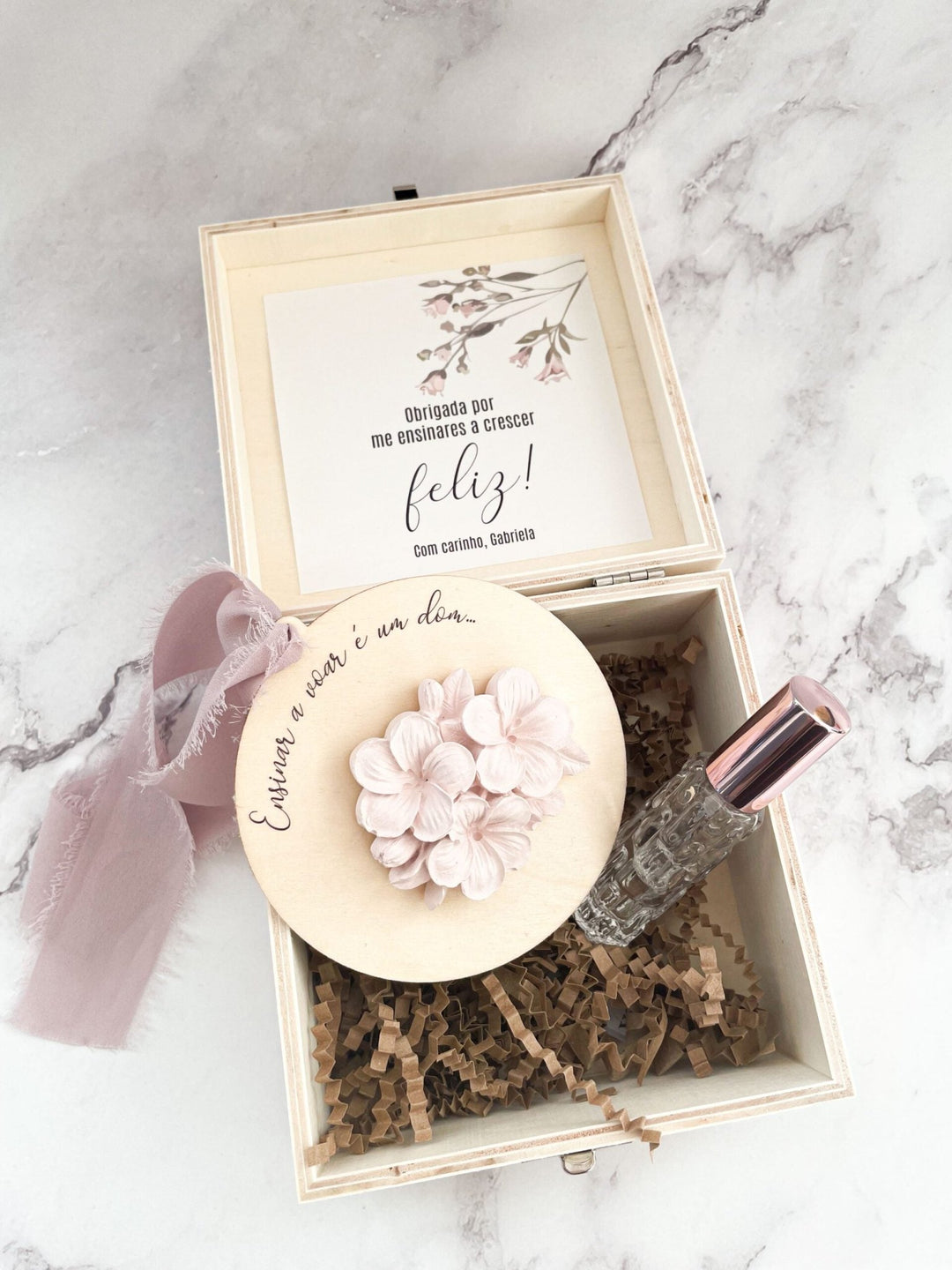 Caixa Convite de Batizado Aromático | Madrinha, Avós, Tias - Cutxi Cutxi - Presentes Personalizados