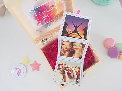 Caixa da Memória Amizade com fotografias - Cutxi Cutxi - Presentes Personalizados