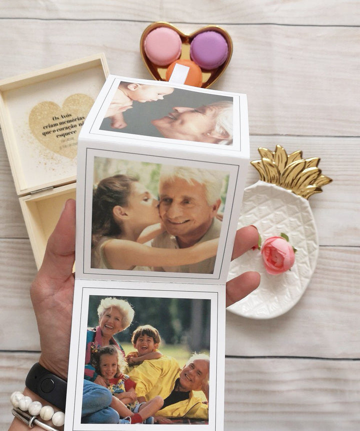 Caixa da Memória AVÓS com fotografia - Cutxi Cutxi - Presentes Personalizados
