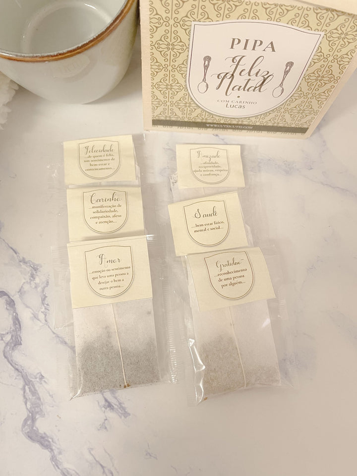 Caixa de Chá Personalizada - Para Aquecer o Coração - Cutxi Cutxi - Presentes Personalizados