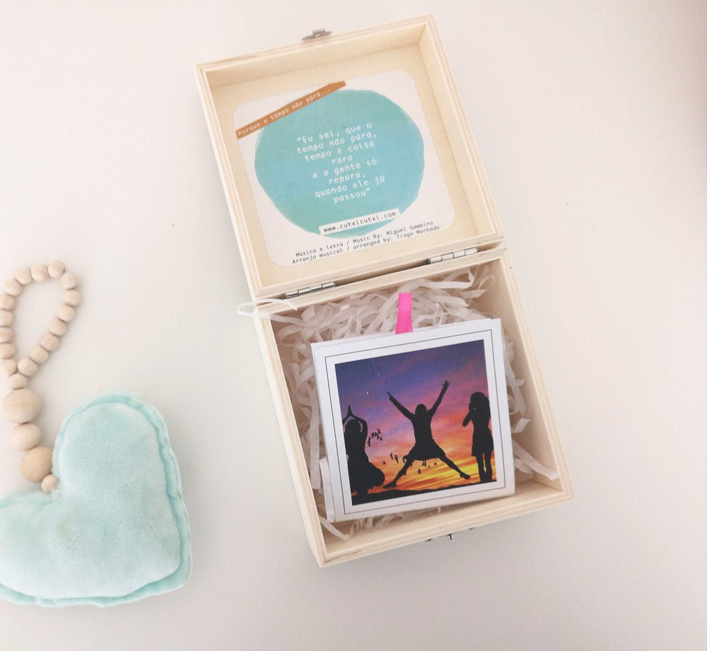 Caixa de Memórias Padrinho / Madrinha / Afilhado com Flipbook - Cutxi Cutxi - Presentes Personalizados