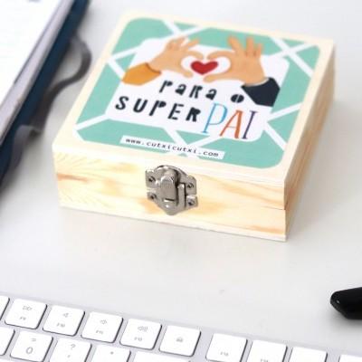 Caixa de Memórias PAI com fotografias - Cutxi Cutxi - Presentes Personalizados