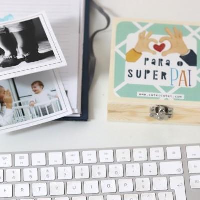 Caixa de Memórias PAI com fotografias - Cutxi Cutxi - Presentes Personalizados