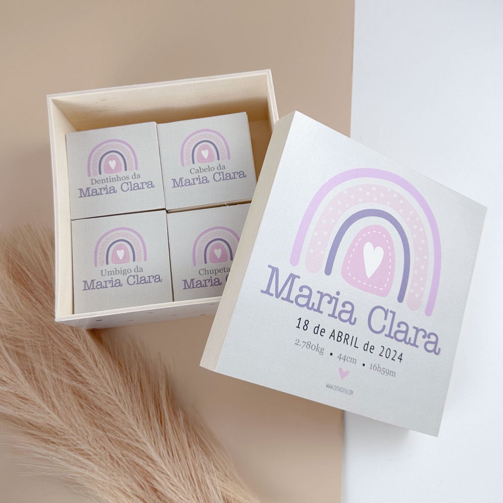 Caixa de Recordações Arco - Íris - Cutxi Cutxi - Presentes Personalizados