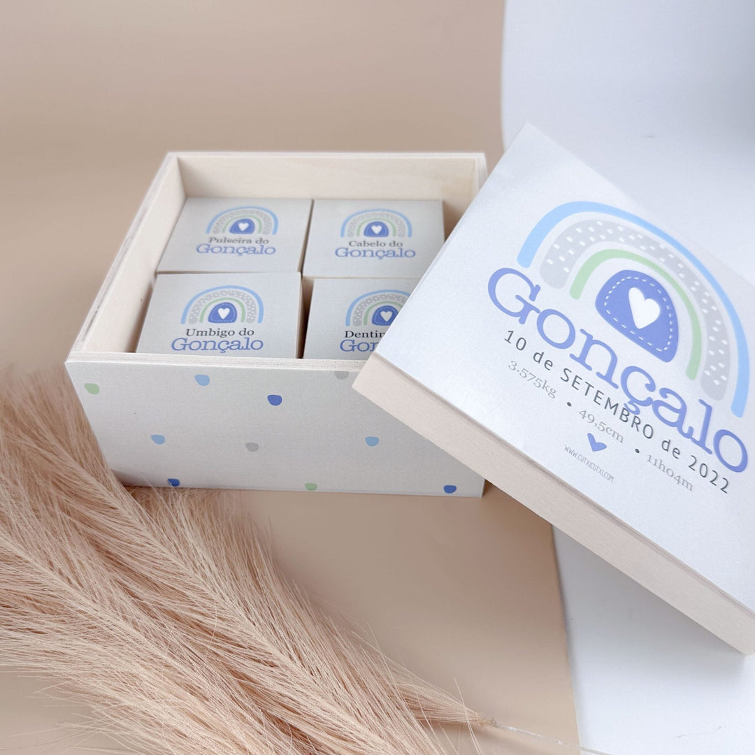 Caixa de Recordações Arco - Íris - Cutxi Cutxi - Presentes Personalizados