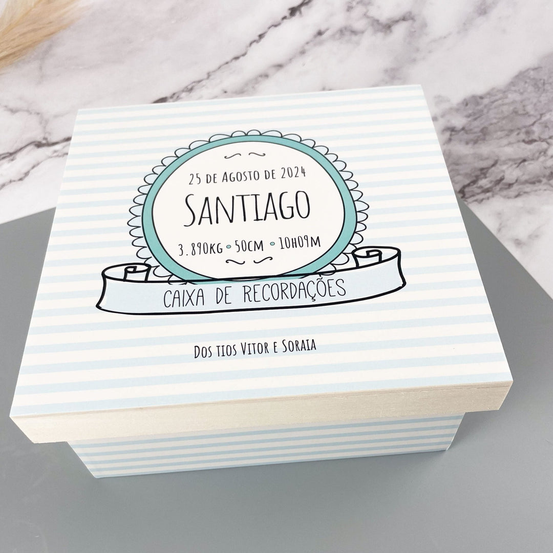 Caixa de Recordações para Bebé - Cutxi Cutxi - Presentes Personalizados