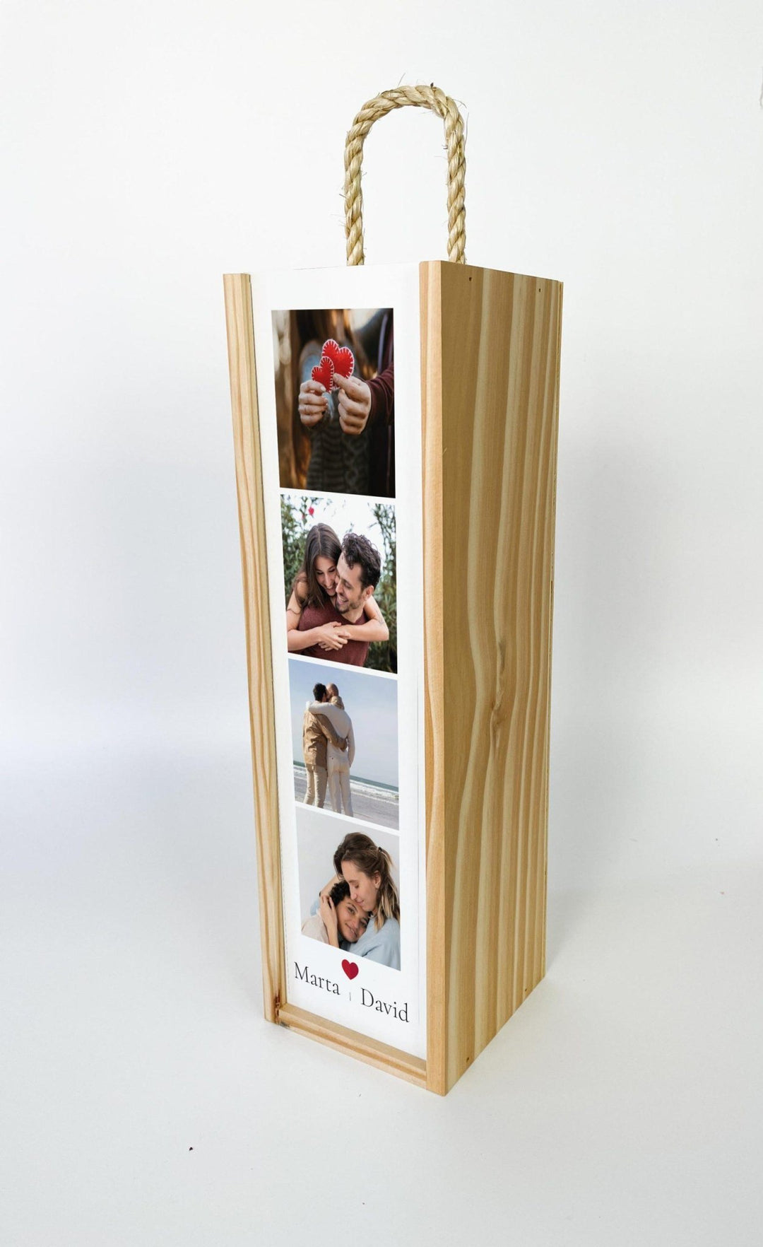 Caixa para Garrafa com fotografia Dia dos Namorados - Cutxi Cutxi - Presentes Personalizados