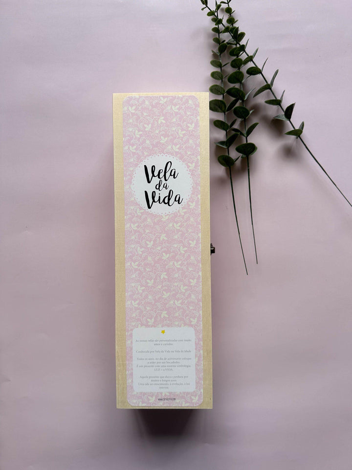 Vela da Vida Personalizada Folha Suave | Presente Ideal para o Nascimento ou Primeiro Aniversário