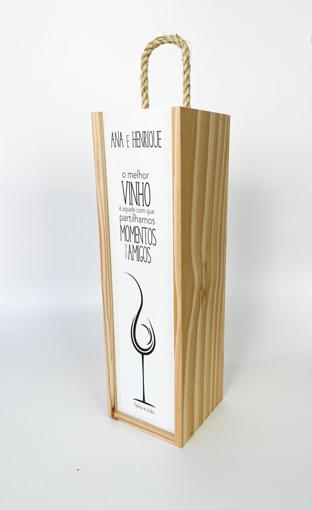 caixa para vinho personalizada o melhor vinho é aquele que partilhamos com os amigos 2