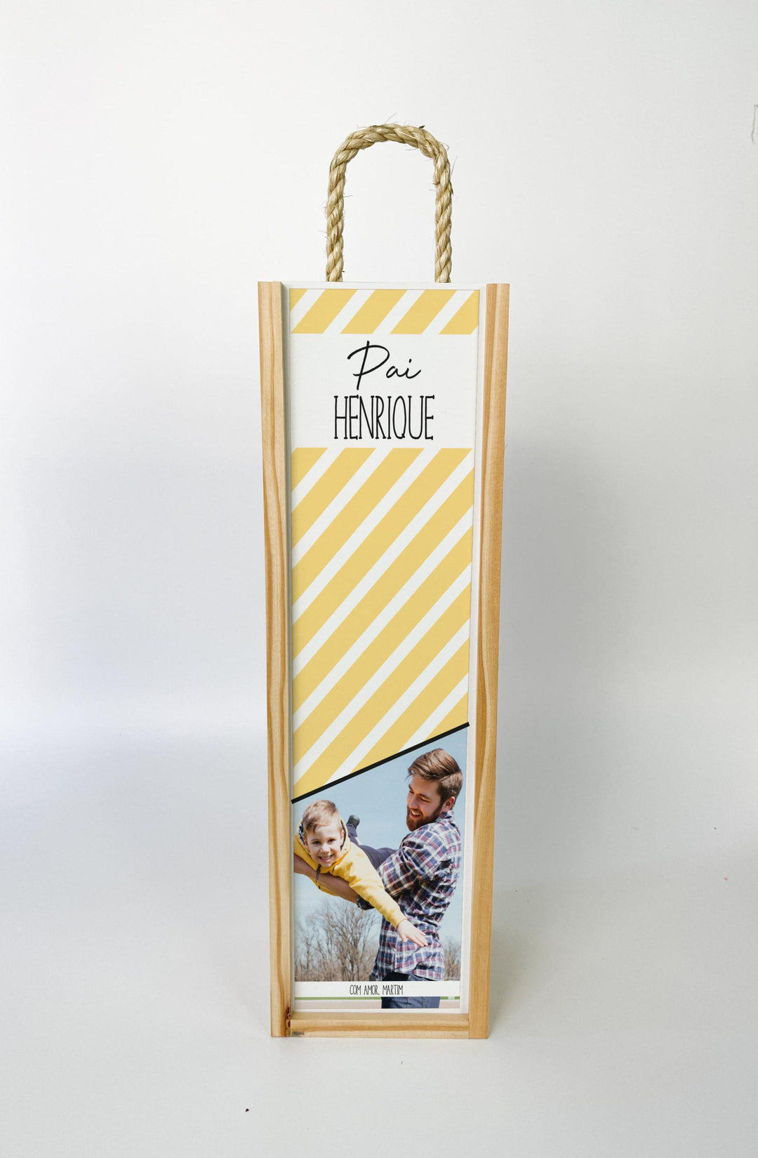 caixa para vinho personalizada para o dia dos namorados dia do pai com fotografia 2