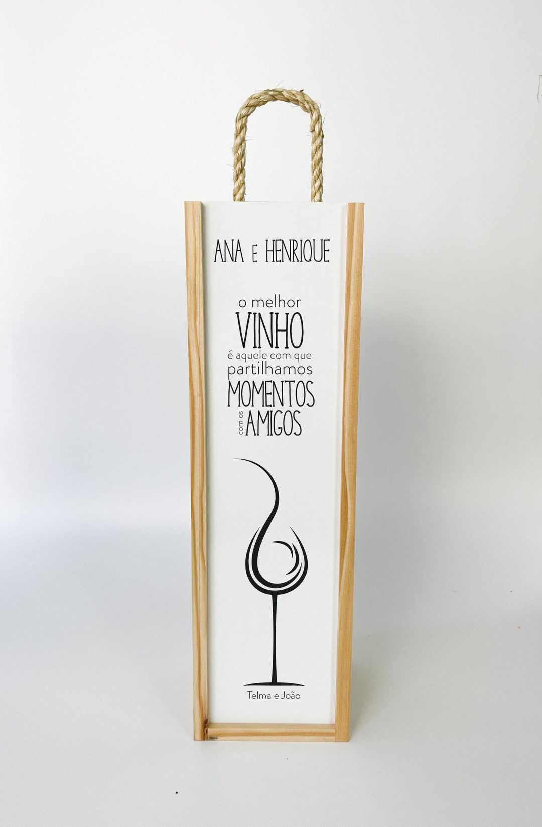 caixa para vinho personalizada o melhor vinho é aquele que partilhamos com os amigos 2