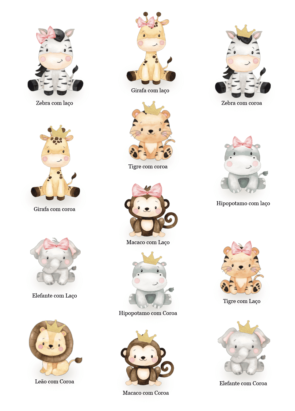 Caixa Recordações do bebé Animal Fofinho - Cutxi Cutxi - Presentes Personalizados